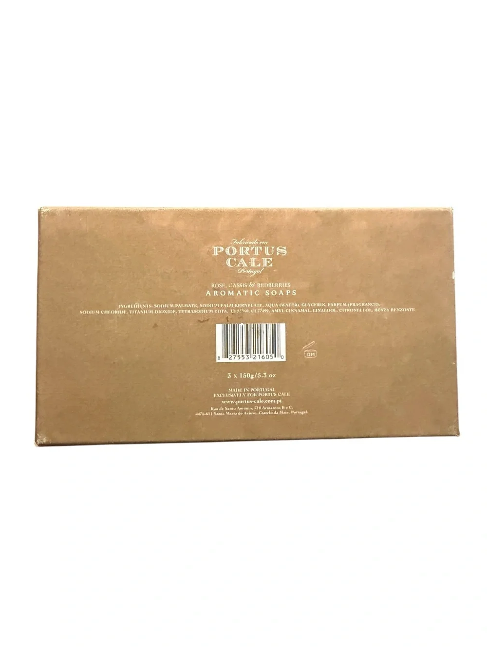 NWOT Portus Cale Rose Cassis & Redberries Luxury Soap Box Set 3x150g Sealed
